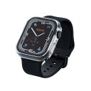 エレコム ELECOM Apple Watch45mm用フルカバーケース プレミアムガラス 高透明 クリア(AW-21AFCGCR) メーカー在庫品(2)