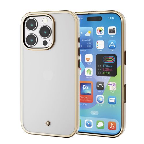 Rakuten - エレコム ELECOM iPhone 16 Pro ケース ソフト カバー 衝撃吸収 カメラレンズ保護設計 ストラップホール付 メタリックライン &me グレージュ(PM-A24CUCTMLGB) メーカー在庫品