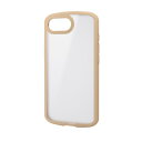 エレコム ELECOM iPhone 16e ケース ハイブリッド 衝撃吸収 背面マットクリア カフェオレ(PM-A25STSLFCSBE) メーカー在庫品