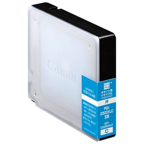 ���쥳�� ELECOM ���󥯥����ȥ�å� CANON ����Υ� PGI-2300XLC�ߴ� �����ꥫ ������(ECI-C2300XLC) �᡼�����߸���