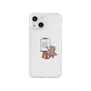 AKAN ソフトタフケース for iPhone 14 おしごとザウルス-画家 ピンク 背面カバ(AK23494i14) 仕入先在庫品