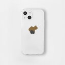 168cm ソフトクリアケース for iPhone 14 リンゴとブラウンベア 背面カバー型(16823819i14) 仕入先在庫品