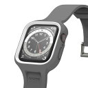 araree アラリー Duple Pro ケース一体型バンド for Apple Watch 45/44mm グレー(AR26475AW) 仕入先在庫品