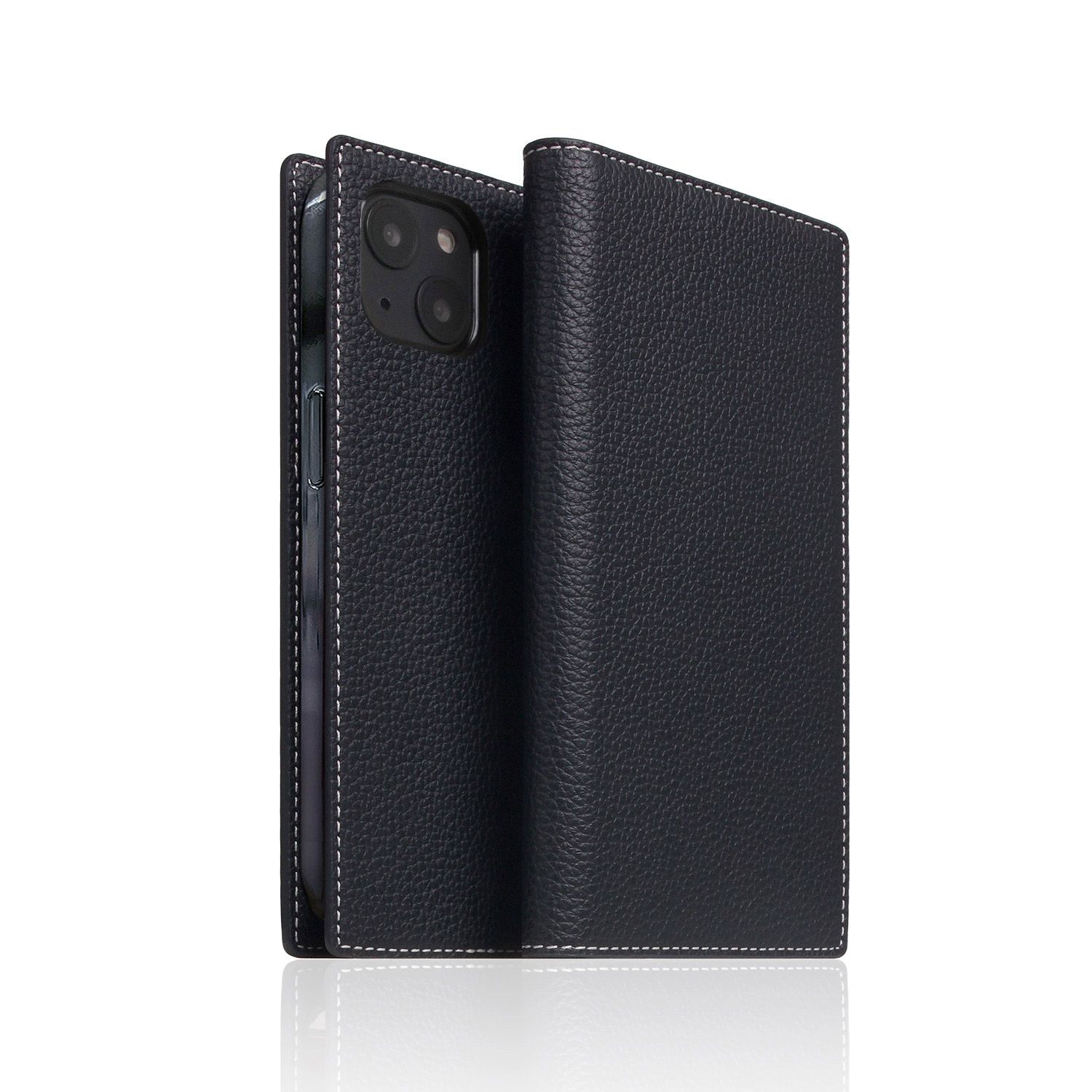 SLG Design Full Grain Leather Case for iPhone 14 Plus ブラックブルー(SD24345i14MBB) 仕入先在庫品