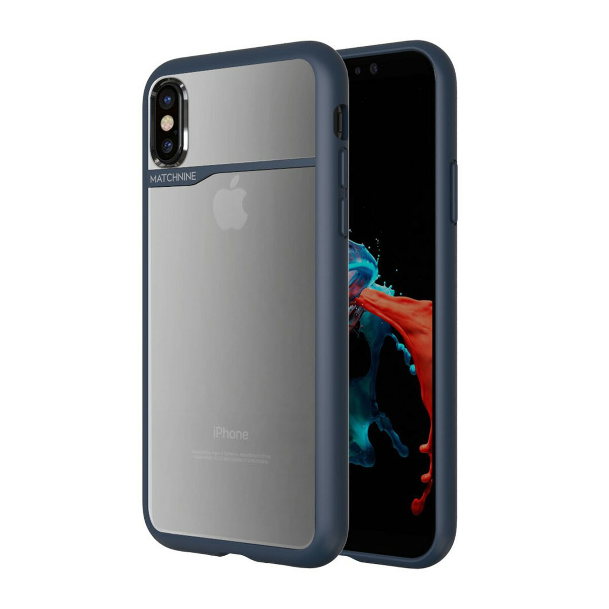 MATCHNINE iPhone XS / X BOIDO ネイビーブルー(ハーフミラー)(MN89184i8) 目安在庫=△