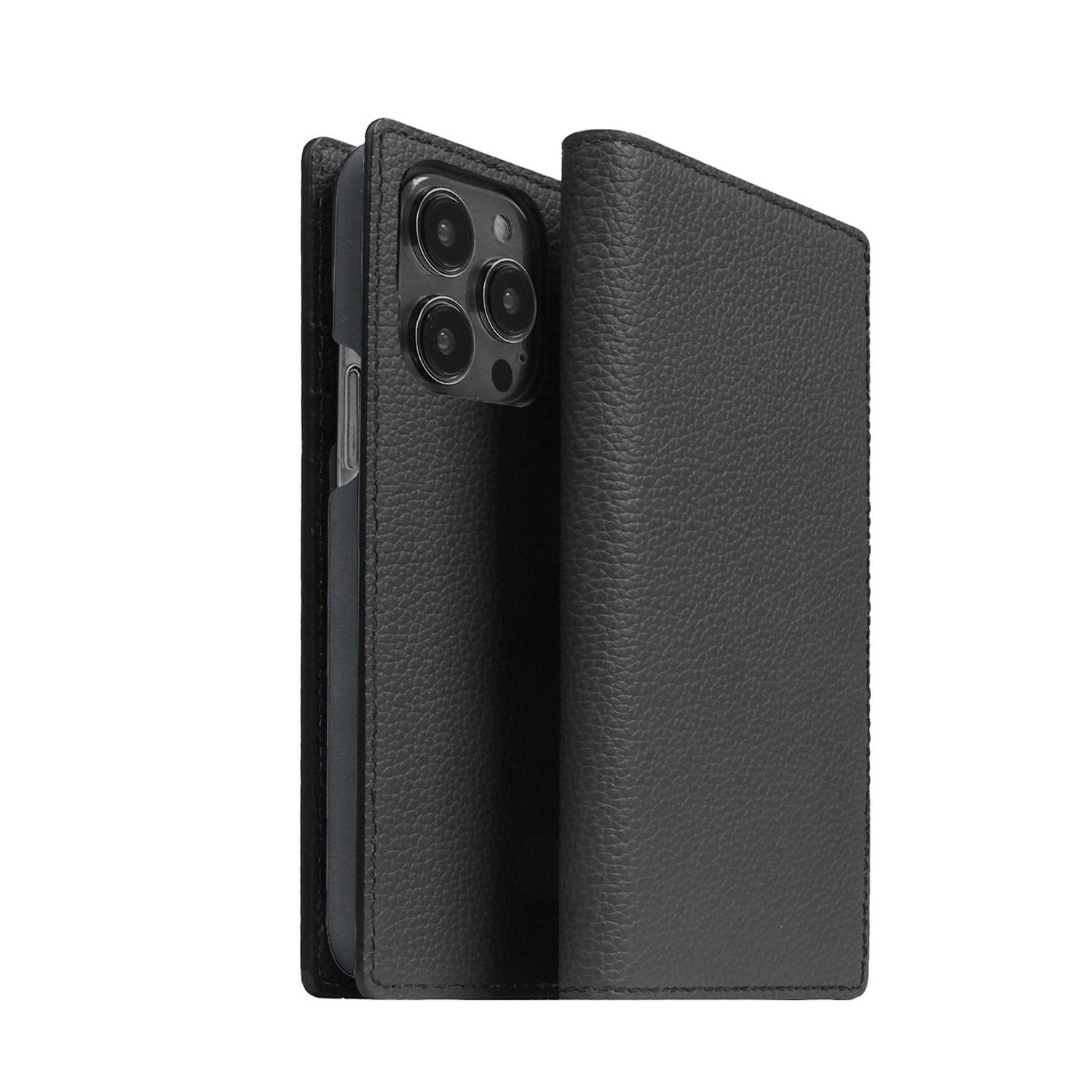 abbi SIGNATURE VINTAGE イタリアンレザーダイアリーケース for iPhone 14 Pro ブラック 手(ABS24070i14PBK) 仕入先在庫品