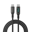 TIKTAALIK LCDディスプレイ付き 240W PD USB-C to Cケーブル (1.5m)(TT25258) 仕入先在庫品
