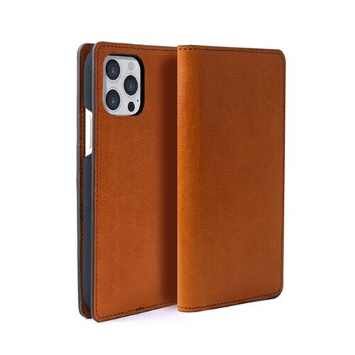 abbi SIGNATURE PIERROT LUX イタリアンレザーダイアリーケース for iPhone 13 Pro タン(ABS21811i13PTN) 仕入先在庫品