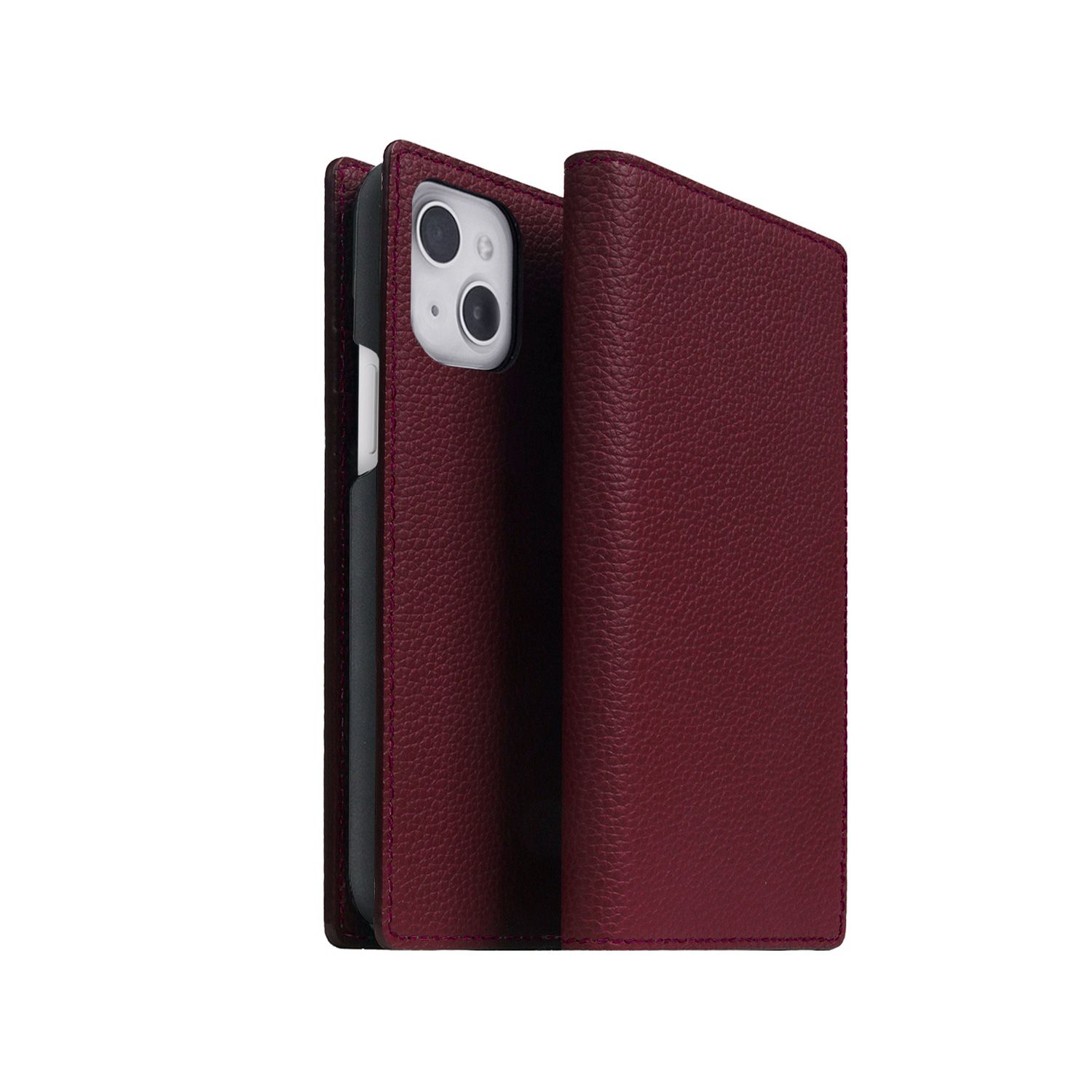 abbi SIGNATURE VINTAGE イタリアンレザーダイアリーケース for iPhone 14 ワイン 手帳型(ABS24050i14WN) 仕入先在庫品