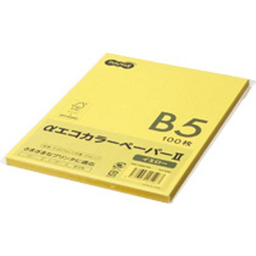 乐天商城 - TPS αエコカラーペーパーII B5 イエロー 少枚数パック 1冊(100枚)(AECYEB5-PK) 目安在庫=○