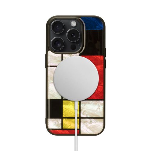 乐天商城 - Ikins ikins アイキンス MagSafe対応天然貝ケース for iPhone 15 Pro Mondrian(I26514i15PR) 仕入先在庫品[メール便対象商品]
