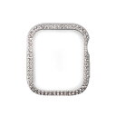 WEARPLANET ラインストーンハードケース de luxe for Apple Watch 45 シルバー(WP23219AWSV) 仕入先在庫品[メール...