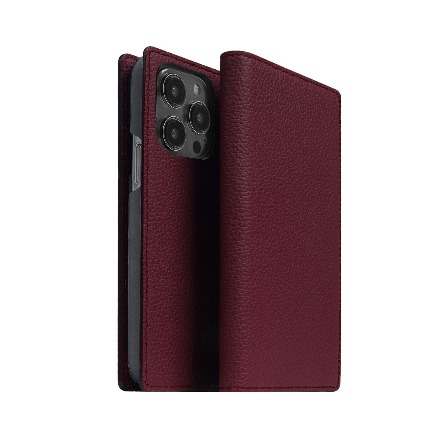 abbi SIGNATURE VINTAGE イタリアンレザーダイアリーケース for iPhone 14 Pro ワイン 手帳(ABS24072i14PWN) 仕入先在庫品