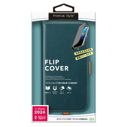PGA ピージーエー iPhone 16用 フリップカバー(PG-24AFP01BL) 目安在庫=△