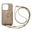 MAELYSLOUNA iPhone 14 Pro Clutch Ring Case beige(ML-CSIP22MP-2CRBE) ܰº߸=