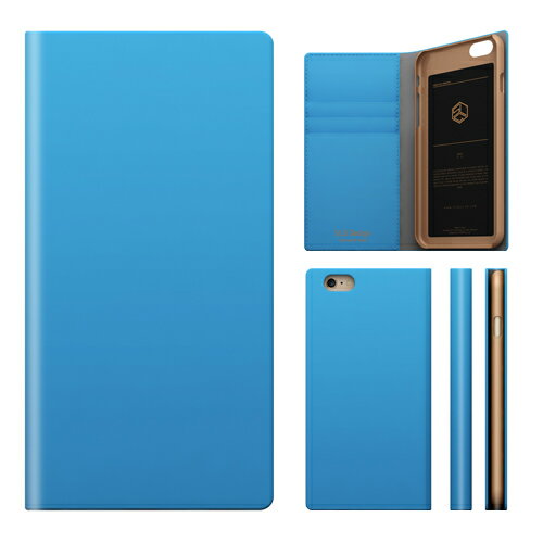 SLG Design iPhone6 D5 Calf Skin Leather Diary スカイブルー(SD4274i6) 仕入先在庫品[メール便対象商品]