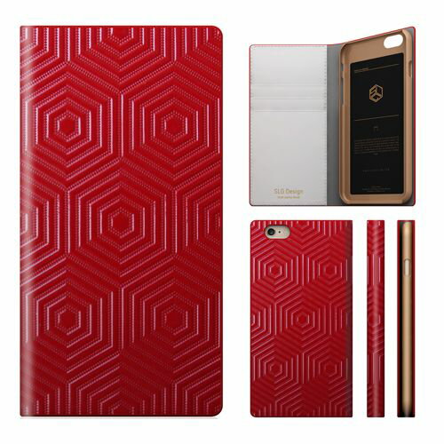 SLG Design iPhone6 D4 Metal Leather Diary レッド(SD4270i6) 仕入先在庫品