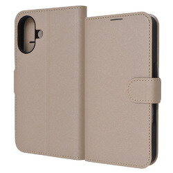 レイ・アウト iPhone 16 Like STD 耐衝撃 マグベルト シンプル 手帳型レザーC/SBE(RT-P46ELC1/BE) 目安在庫=○