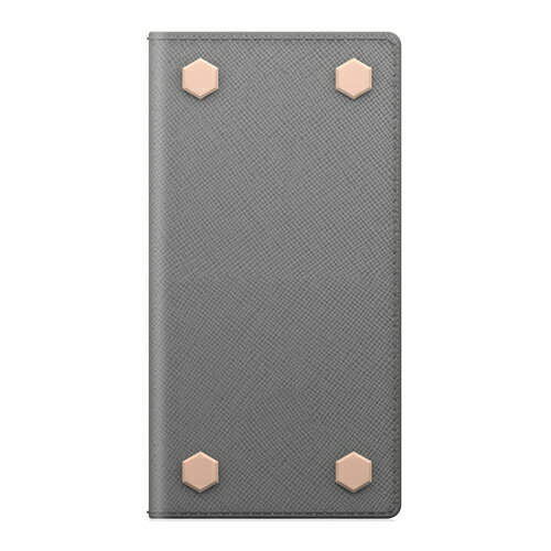 SLG Design iPhone6 D5 Saffiano Calf Skin Leather Diary グレー(SD4289i6) 仕入先在庫品[メール便対象商品]