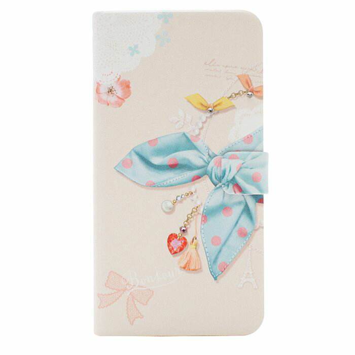 HAPPYMORI iPhone 8/7 Dot Scarf Diary ブルースカーフ(HM8235i7) 目安在庫=○