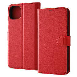 レイ・アウト iPhone 15 Plus レザー シンプル マグネット/レッド(RT-P43ELC1/R) 目安在庫=△