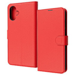 レイ・アウト Galaxy A25 5G LS耐衝マグベルトシンプル手帳型レザーケース/レッド(RT-GA25ELC1/R) 目安在庫=○
