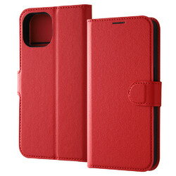 レイ・アウト iPhone 15 レザー シンプル マグネット/レッド(RT-P41ELC1/R) 目安在庫=○