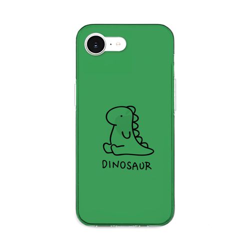 AKAN ソフトクリアケース for iPhone 16e ダイナソー グリーン AK27563i16E
