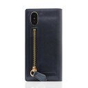 SLG Design iPhone XS / X Saffiano Zipper Case ネイビー(SD10536i8) 仕入先在庫品