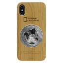 National Geographic iPhone XS / X Metal-Deco Wood Case チェリーウッド(NG12962iX) 仕入先在庫品