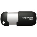 Gigastone USB2.0フラッシュメモリ スライド式 16GB ブラック/シルバー 1個(GJU216GSLJ) 目安在庫=○(2)