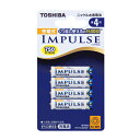 東芝(家電) TOSHIBA 充電式ニッケル水素電池インパルス【IMPULSE】(単4形min.750mAh 4本)(TNH-4A 4P) 目安在庫=△