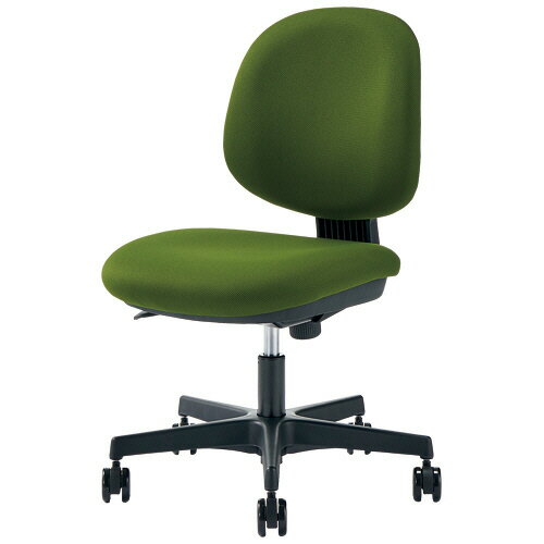 オカムラ RC-1チェア 肘なし 本体:ブラック 背・座:オリーブグリーン 1脚(8RC11A-F5B8) 目安在庫=○