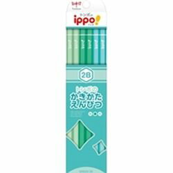 トンボ鉛筆 Tombow Pencil イッポかきかたえんぴつ　プレーングリーン2B(KB-KPN04-2B) 目安在庫=○[メール便対象商品]