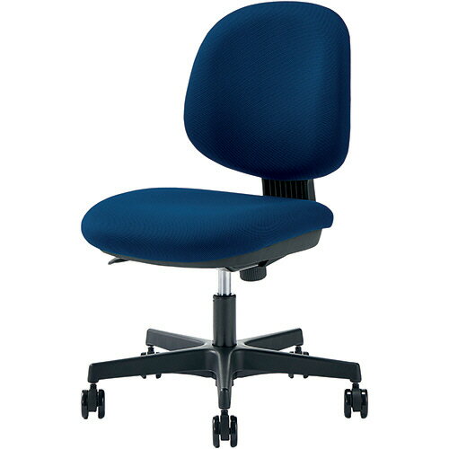 オカムラ RC-1チェア 肘なし 本体:ブラック 背・座:ブルー 1脚(8RC11A-F5B3) 目安在庫=○