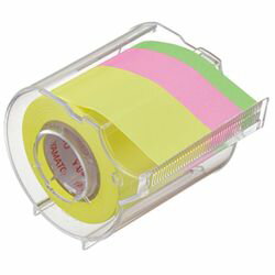 ヤマト メモック ロールテープ 蛍光紙 カッター付 7・15・25mm幅 3色込 1個(RK-MCH-A) 目安在庫=○