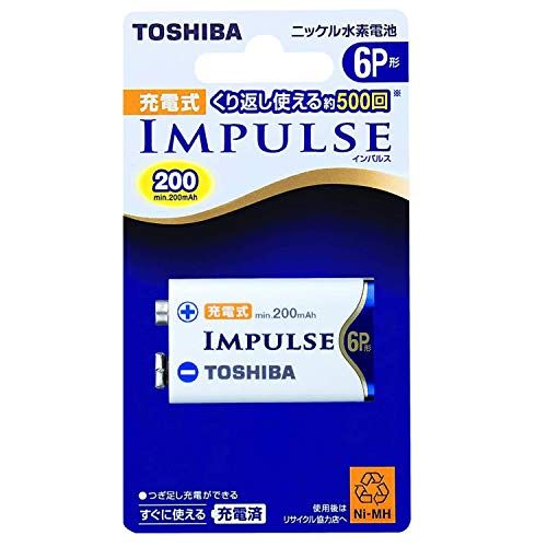 東芝 TOSHIBA 充電式ニッケル水素電池インパルス【IMPULSE】（6P形min.200mAh 1本）(6TNH22A) 目安在庫=△[メール便対象商品]