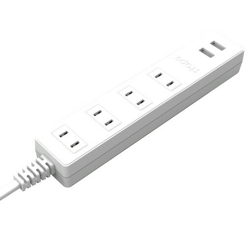 乐天商城 - トップランド USB付きコンセントタップ 1m・4個口 1個(STPA410-WT) 目安在庫=○