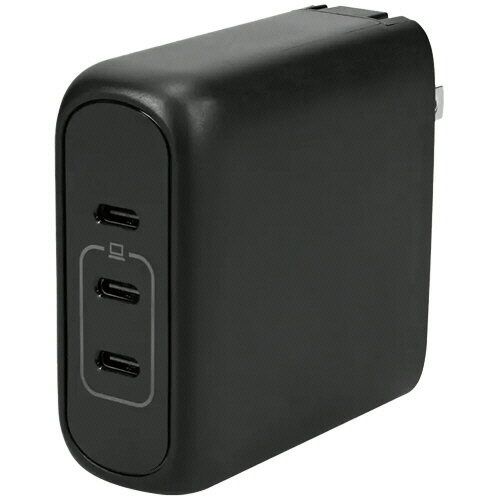 オウルテック AC充電器 GaN Type-C×3 PD100W ブラック 1個(OEC-APD100C3G-BK) 目安在庫=○