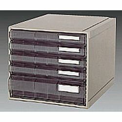 A3カセッター （引出5段） (1台)。四面に共通サイズの溝があり（特許767494）、溝に合わせてスライドさせるだけで、容易に組み合わせ連結できます。軽量で、使いやすい形にユニットを組み合わせてデザインができます。1個のユニットの中に深さ...