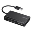 バッファロー BSCR300U2BK USB2.0 マルチカードリーダー ケーブル収納 ブラック 目安在庫=○【6月末までポイント10倍】