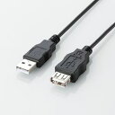 【P5E】エレコム エコUSB2.0延長ケーブル A-Aメス エコ 2m ブラック U2C-JE20BK(U2C-JE20BK) メーカー在庫品[メール便対象商...