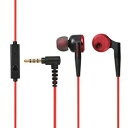 エレコム ELECOM ステレオヘッドホン カナル(マイク付) GrandBass レッド(EHP-GB100MRD) メーカー在庫品