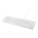 バッファロー BSKBU310WHZ USB接続 有線フルキーボード 丸洗い対応 ホワイト 目安在庫=△