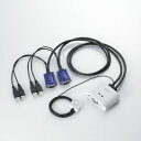 エレコム ELECOM USB対応ケーブル一体型切替器 KVM-KUSN メーカー在庫品