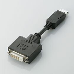 エレコム DisplayPort-DVI変換アダプタ/ディスプレイポートオス-DVID24pinメス(AD-DPDBK) メーカー在庫品【10P03Dec16】