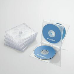 エレコム CD/DVDプラケース/4枚収納/5パック/クリア CCD-JSCNQ5CR メーカー在庫品【10P03Dec16】