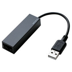 エレコム 有線LANアダプタ USB2.0 Type-A ブラック EDC-FUA2-B メーカー在庫品