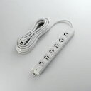 エレコム ELECOM 延長コード 電源タップ 5m 3ピン 6個口 マグネット 抜け止め EU RoHS指令準(T-WRM3650LG/RS) 目安在庫=○