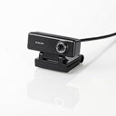 エレコム ELECOM PCカメラ 200万画素 マイク内蔵 高精細ガラスレンズ イヤホン付(UCAM-C520FEBK) 目安在庫=△